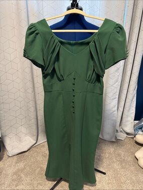 Stop Staring Emerald Green Midi Dress